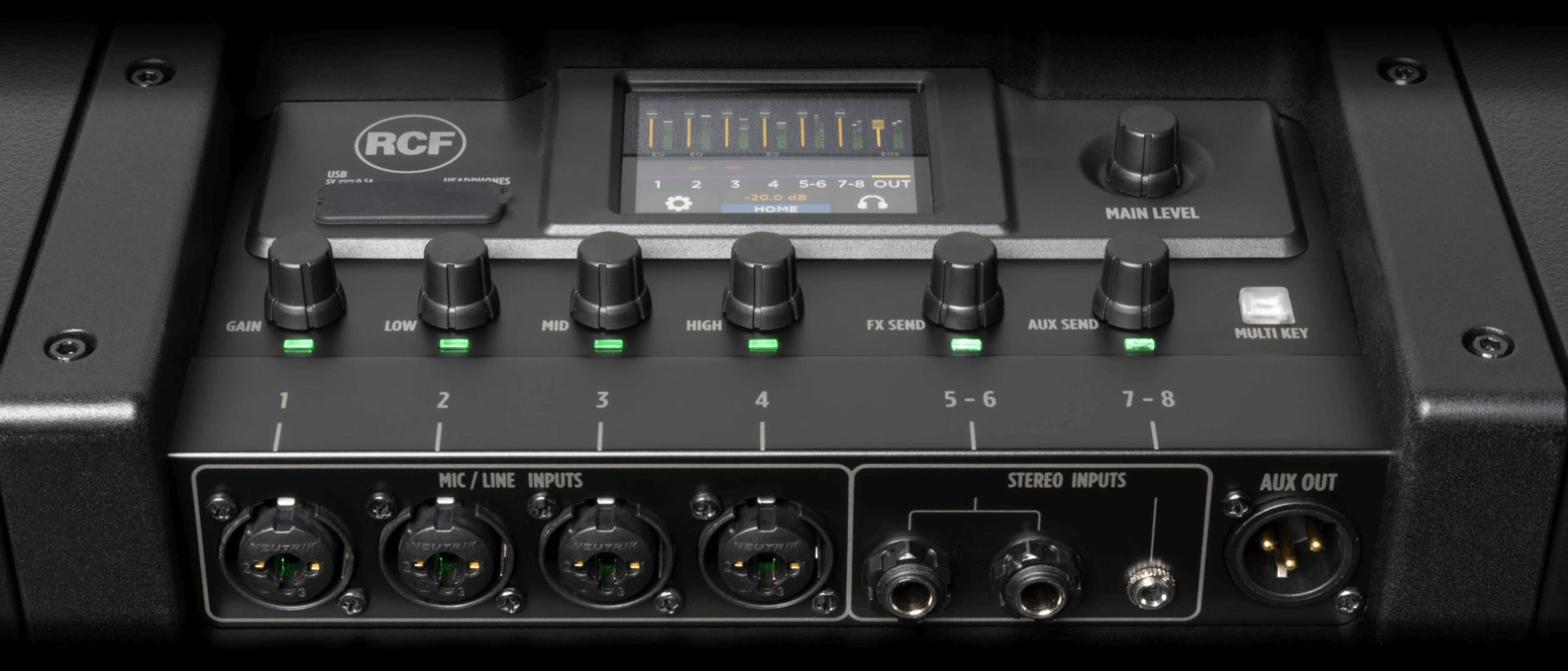 rcf-evox-jmix9-ugrađena-mikseta-na-zvučnoj-kutiji-8-kanala